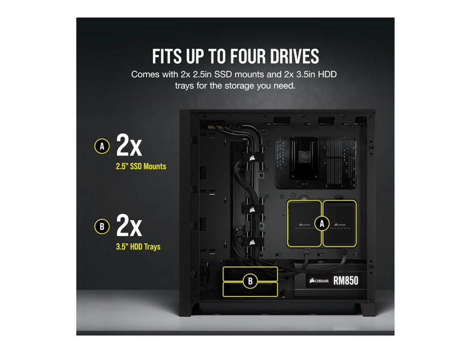 Corsair 4000D Airflow Tempered Glass Computer Case, ATX Mid Tower