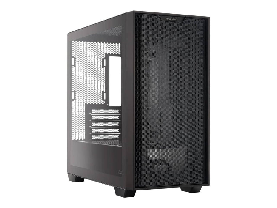 ASUS A21 Micro-ATX Black Edition Computer Case, 380mm Graphics Card Support, 360mm AIO Cooler Support (A21/BLK)