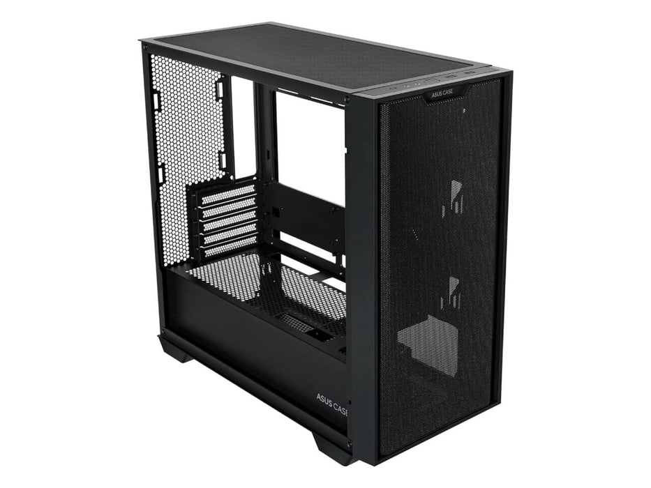 ASUS A21 Micro-ATX Black Edition Computer Case, 380mm Graphics Card Support, 360mm AIO Cooler Support (A21/BLK)