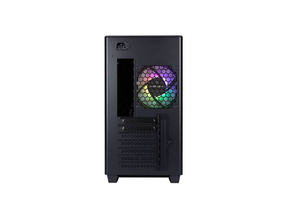 InWin A5 Computer Case, ATX Mid Tower, Tempered Glass, ARGB 120MM Rear Fan, Black (IW-CS-A5BLK-1AM120S)