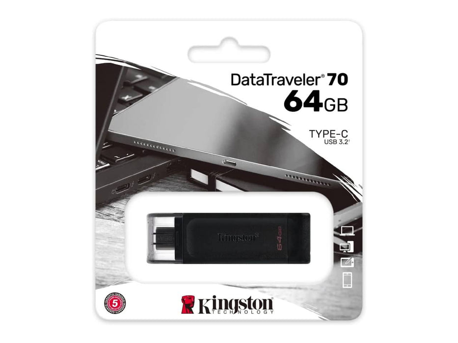 Kingston DataTraveler 70 64GB USB-C 3.2 Flash Drive