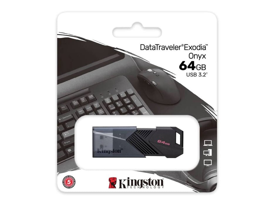 Kingston DataTraveler Exodia Onyx 64GB USB 3.2 Flash Drive