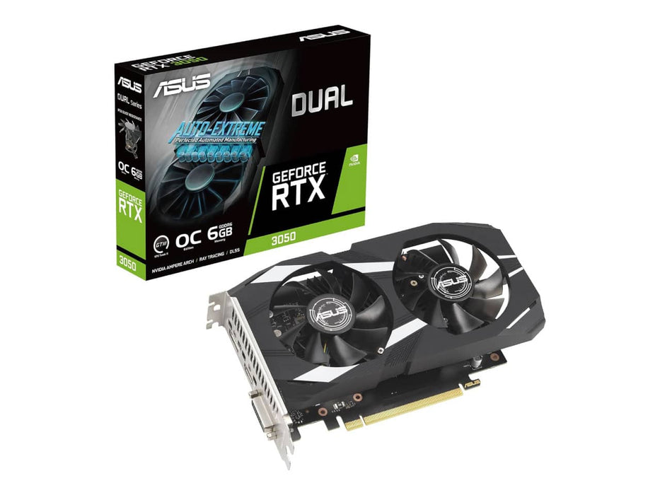 ASUS Dual GeForce RTX 3050 6GB OC Edition Graphics Card (6GB GDDR6) DUAL-RTX3050-O6G