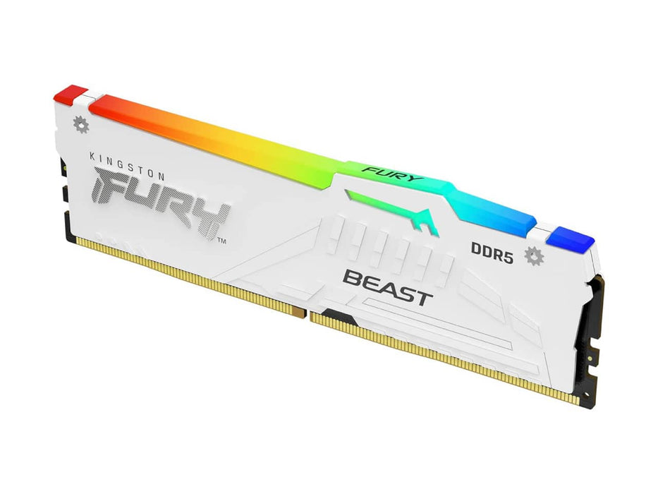 Kingston FURY BEAST White RGB 64GB (2x32GB) DDR5-6000 Desktop Memory (KF560C36BWEAK2-64)