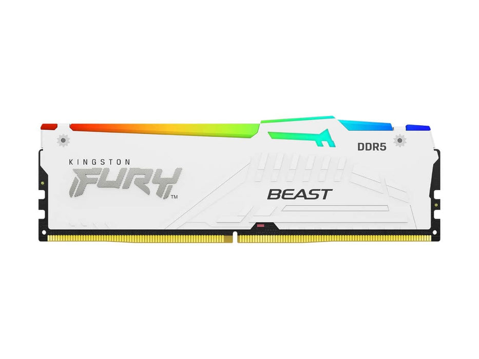 Kingston FURY BEAST White RGB 64GB (2x32GB) DDR5-6000 Desktop Memory (KF560C36BWEAK2-64)