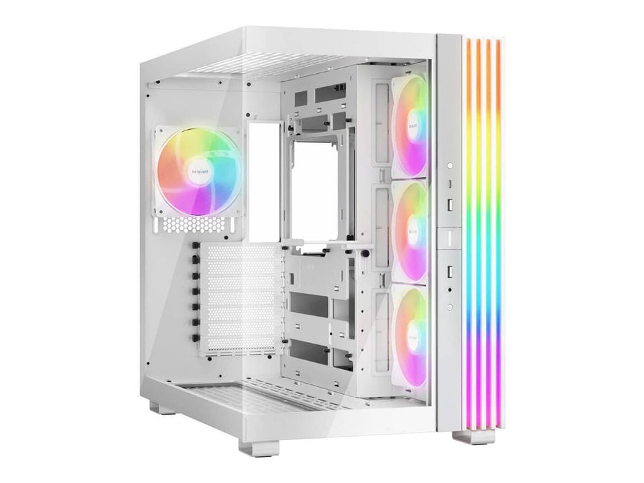 Be Quiet! Light Base 600 LX White Computer Case, ARGB, Fully Windowed Front and Side Panel, 2x 360mm AIO Cooler Support (BGW68)