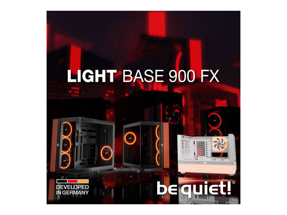 Be Quiet! Light Base 900 FX Black Computer Case, ARGB, Fully Windowed Front and Side Panel, 2x 420mm AIO Cooler Support (BGW71)