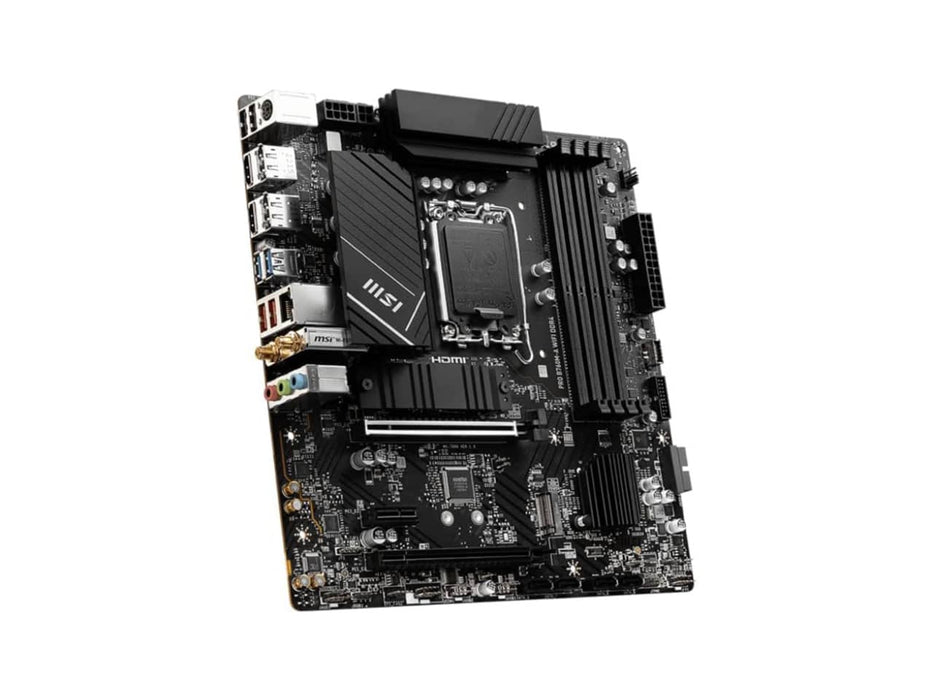 MSI Pro B760M-A WiFi D4, LGA 1700, DDR4, Intel Core 12th / 13th Gen, mATX Motherboard