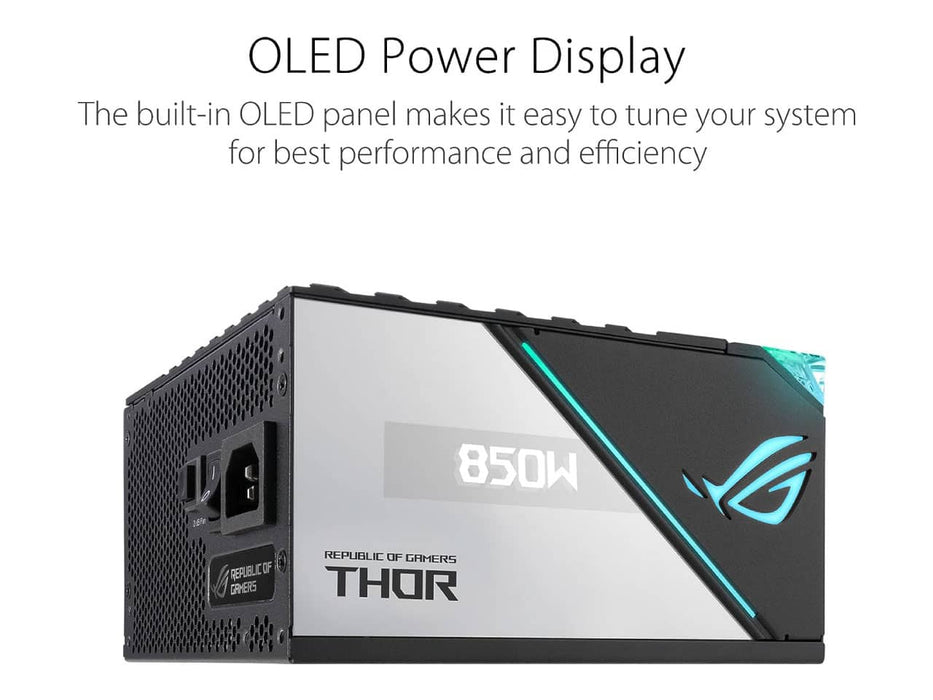 ASUS ROG Thor 850W Platinum II Power Supply (80 Plus Platinum, Fully Modular)