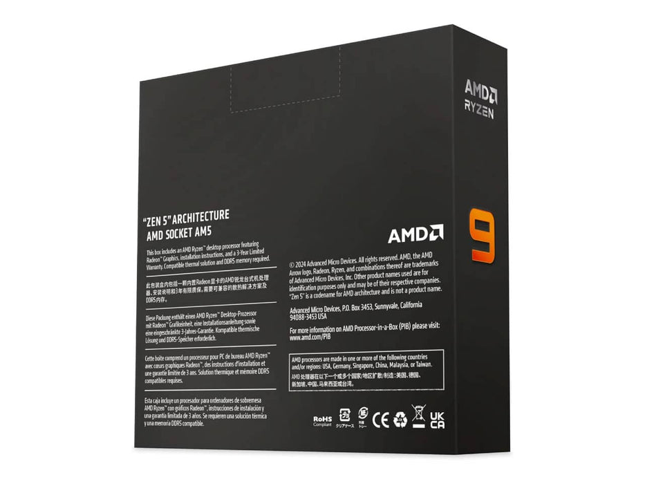 AMD Ryzen 9 9950X, AM5 Socket, Ryzen 9 9000 Series (Zen 5), Desktop Processor