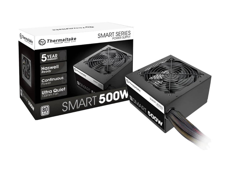 Thermaltake Smart 500W Power Supply (500W, 80 Plus White, Non Modular) PS-SPD-0500NPCWUS-W