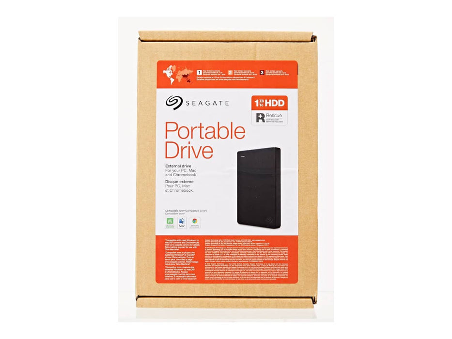 Seagate 1TB Portable External Hard Drive, USB 3.0, Black (STGX1000400)