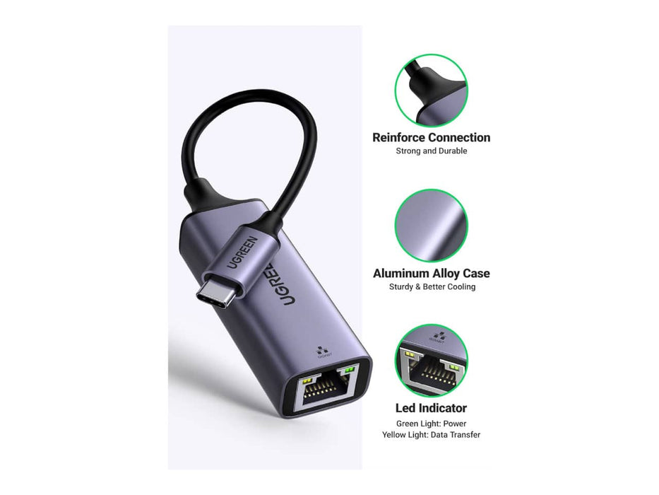 UGreen USB-C to Ethernet Adapter (Space Gray)