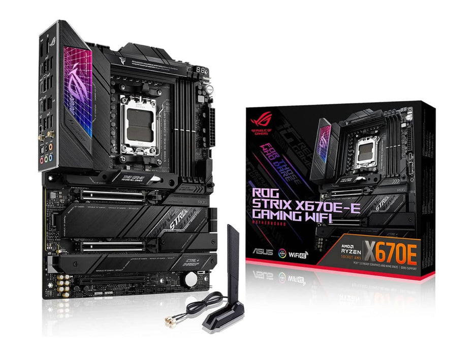 ASUS ROG Strix X670E-E Gaming Motherboard, WIFI6E, AM5 AMD Ryzen 7000 (LGA 1718), DDR5, ATX Motherboard