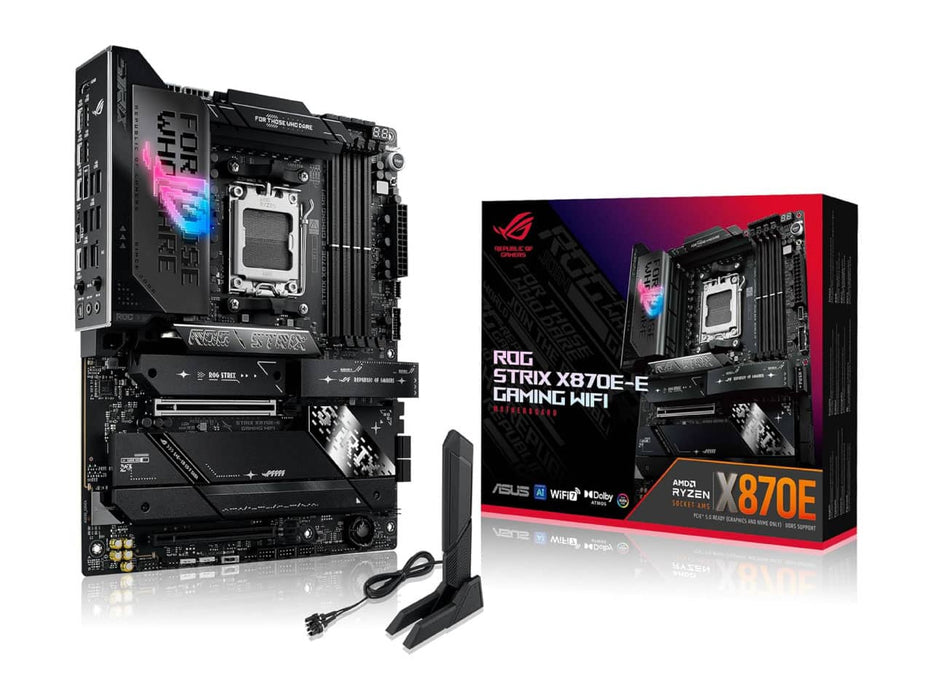 ASUS ROG Strix X870E-E Gaming WiFi Motherboard, WIFI6E, AM5 AMD, DDR5, ATX Motherboard