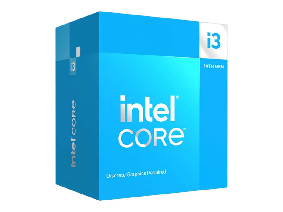 Intel Core i3-14100F, LGA 1700 Socket, 14th Gen i3, 4-Core (4P+0E), Desktop Processor (Discrete Graphics Card Required)